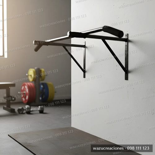 Barra Dominadas Fija Para Pared Percha Fit Of Pesas Gimnasio