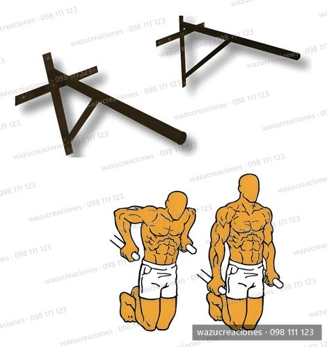 Barras Agarres Paralelos Fondos Ejercicio Paralelas Pared S6 Negro