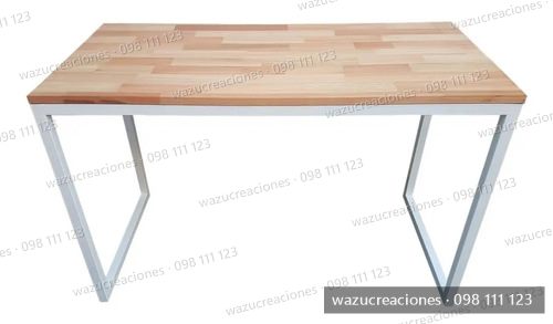 Mesa Comedor Hierro Madera Mueble Cocina 