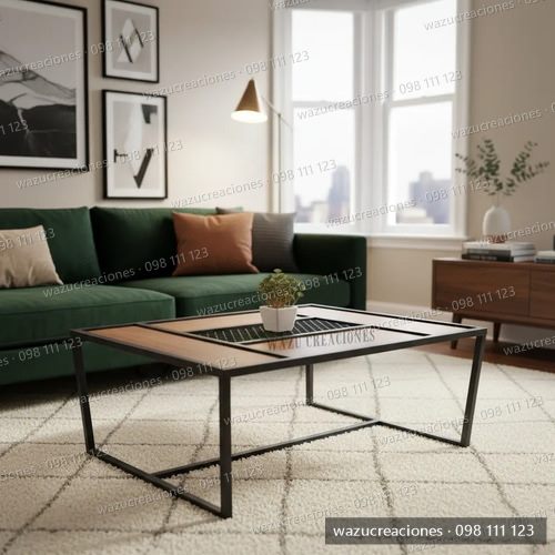 Mesa De Cafe Rustica Ratona Living Estar Diseño Malla