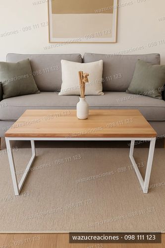 Mesa Ratona Estilo Industrial Hierro Y Madera Living Cafe