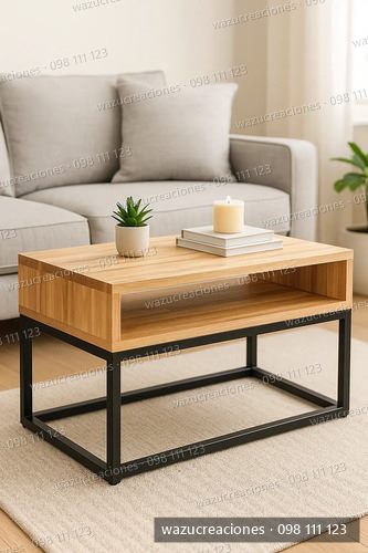 Mesa Ratona Living Café Nicho Finger Wazu Creaciones Negro