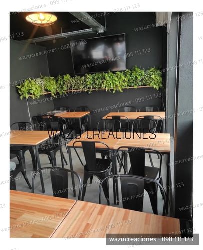 Muebles Hierro Y Madera A Medida - Precio Segun Presupuesto Negro Y Madera