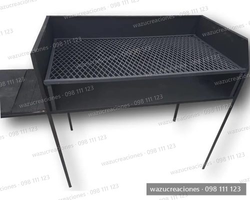 Parrillero Parrilla Móvil Medio Tanque Chapa Cuadrado Oferta