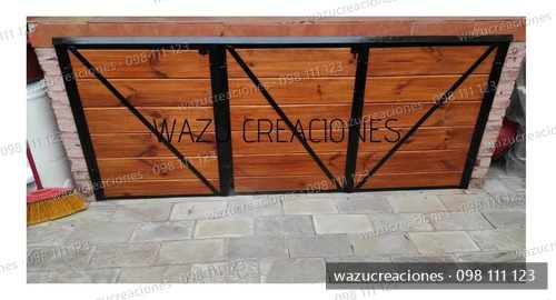 Puertas Bajo Parrillero Hierro Y Madera A Medida Exterior